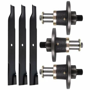 Kit de hojas de husillo de cubierta conjunto combo 60" para cortadora de césped Hustler Super Z 60 - Imagen 1 de 1
