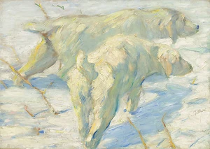 Franz Marc : "Siberian Dogs in the Snow" (1909/1910) — Giclee Fine Art Print - Picture 1 of 7