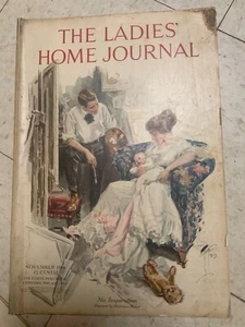 1914 Nov LADIES' HOME JOURNAL MAGAZINE- Harrison Fisher Cover, Party Costumes - Foto 1 di 7