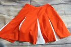 Vintage Kandel Knitting Mills cheerleading skirt 70s 10 orange white