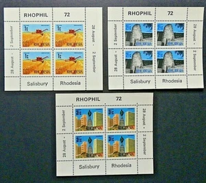 RHODESIA 1972 SG MS474-76 "RHOPHIL '72" - MNH - Picture 1 of 1