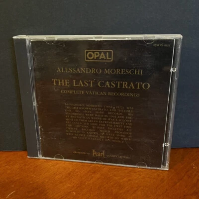 Alessandro Moreschi CD The Last Castrato Complete Vatican Recordings Opal Pearl Foto 1 de 4
