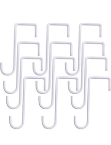 HiGift 12er Pack Vinyl Zaunhaken, 2 x 6 Zoll Terrassenaufhänger pulverbeschichtet (#129) - Bild 1 von 5