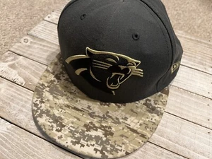 NWOT New Era Carolina Panthers NFL Salute To Service Hat STS 59FIFTY Men’s 7 1/4 - Picture 1 of 7