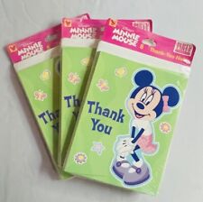 NOS Disney Minnie Mouse Thank-You Blank Notes 8 Cards Party Express Birthday(3)