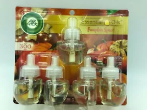 Air Wick Essential Oils "Pumpkin Spice" oil plug-in diffuser refill, 5-count - Picture 1 of 8