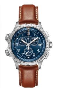 New Hamilton Khaki Aviation X-Wind GMT Chrono Blue Dial Men's Watch H77922541 - Picture 1 of 6