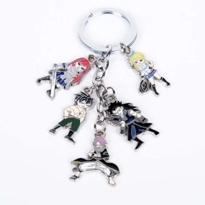 Schlüsselanhänger mit 5 Chibi Figuren Anime für Fairy Tail Fans - Bild 1 von 4