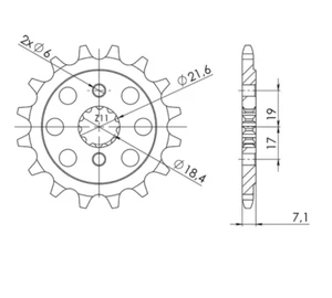 Sprocket Step 520 Teeth 14 Honda CBR 300 R 2014-2017 - CRF L ABS 300 2021-2024 - Picture 1 of 3