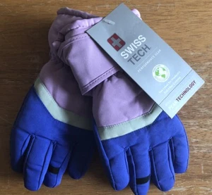 Swiss Tech Toddler Girls Waterproof Ski Gloves One Size Made With 3M Thinsulate - Picture 1 of 11