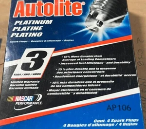 Paquete de 4 bujías Autolite AP106 Platinum - Imagen 1 de 1