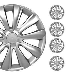 16 Inch Wheel Covers Hubcaps for Mini Silver Gray Gloss