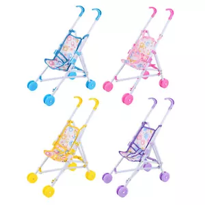 Baby Doll Stroller Realistic Play Stroller with Smooth Wheels Safety Strap New - Picture 1 of 16