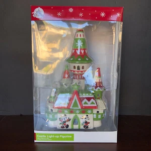 Disney Parks Nordic Christmas Fantasyland Castle Santa Mickey Light-Up Figurine - Picture 1 of 8