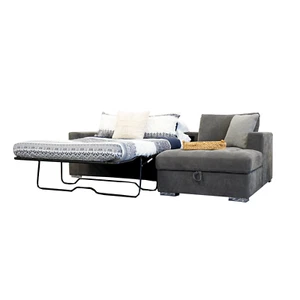 Convertible Sectional Sofa Bed w/ RF Storage Chaise, Upholstered Sleeper Sofa - Picture 1 of 5
