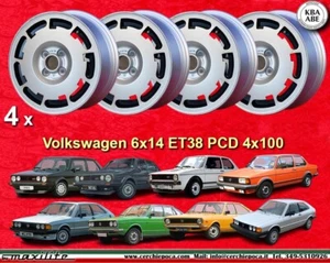 4 pz. cerchi Volkswagen Pirelli 6x14 Golf GTI Jetta Passat Scirocco wheels - Foto 1 di 3