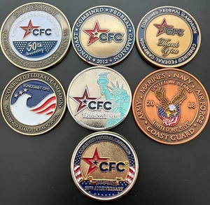 7 CFC Combined Federal Campaign Medal Token Suncoast Thank You Now 2011 2015 - Picture 1 of 2