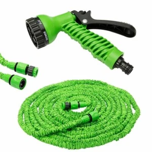 New Expandable Garden Hose Flexible Pipe Expanding With Spray Gun 50/75/100 Foot - Picture 1 of 3