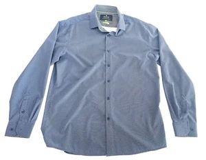 Vestido Tom Blaine Performance Collection Hombre Grande 16-16.5 Azul Abotonado  - Imagen 1 de 6