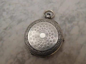 Antique silver powder box - Imagen 1 de 14