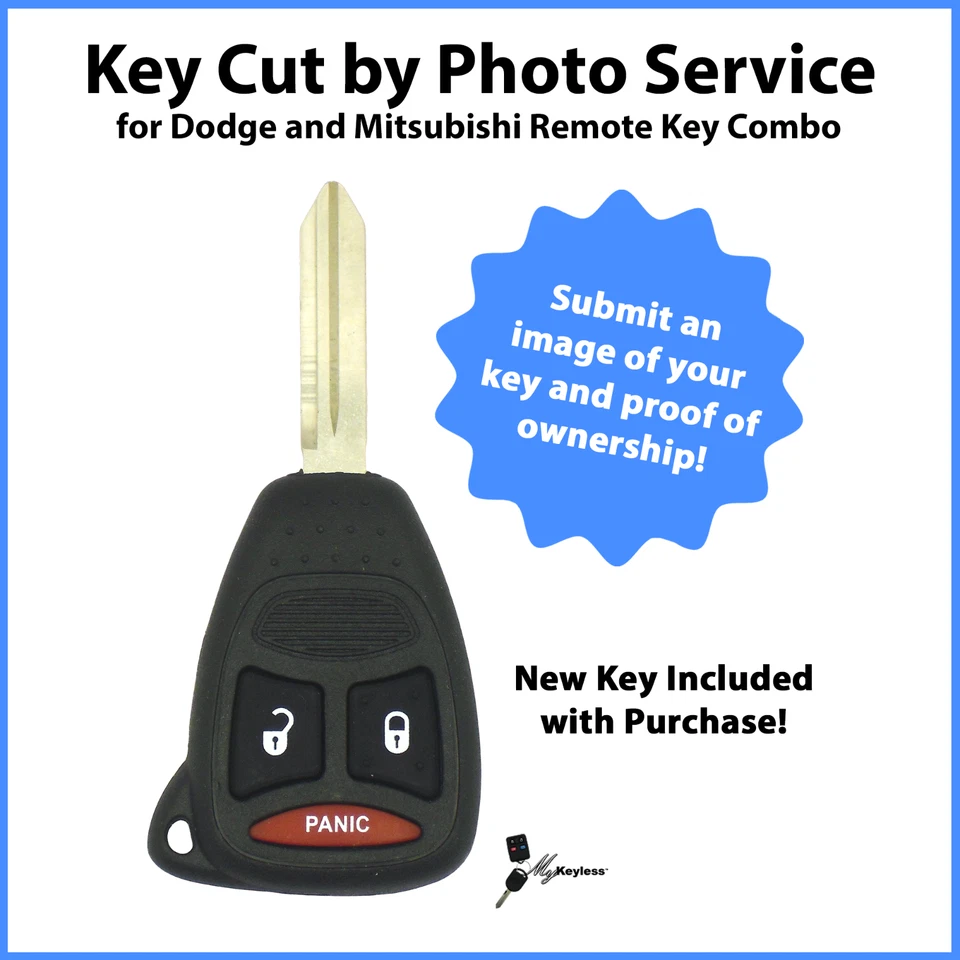 Servicio de llave cortada por foto para reemplazo Dodge Dakota coche combo control remoto KOBDT04A Foto 1 de 4
