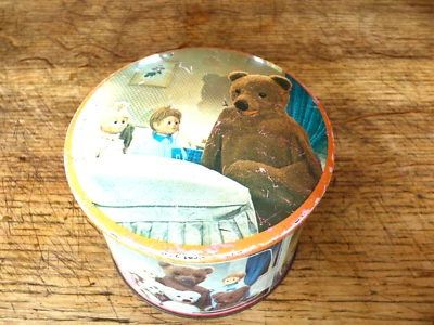 boite ronde bonbons brochet bonne nuit les petits nounours vintage 1960 - Photo 1/4