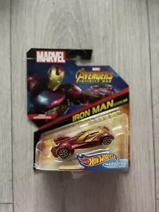 RARE 2017 HOT WHEELS IRON MAN Marvel Avengers Infinity War Character Cars - Picture 1 of 3
