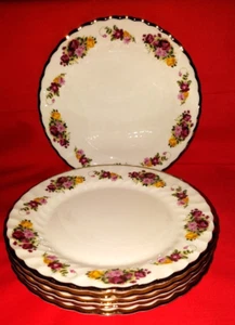 SET OF 6 SALAD, DESSERT 7 7/8 INCH PLATES COALPORT BONE CHINA SHREWSBURY 2000 - Picture 1 of 3