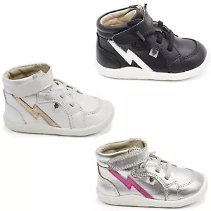 Toddler First Walker Shoes Old Soles Light The Ground Leather High Top Sneakers - Picture 1 of 5