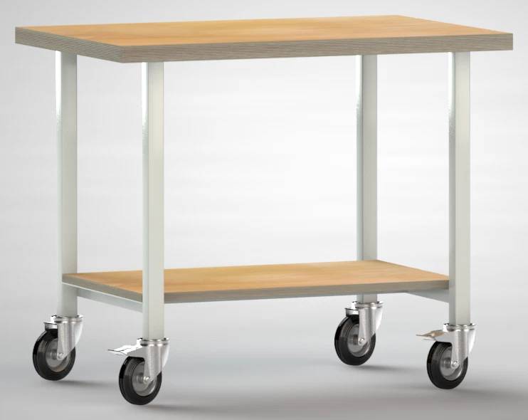 KLW KARL LUTZ GMBH & CO. KG Werkbank Werkstattwagen 1000mm Ablageboden fahrbar Metall Arbeitstisch Montage