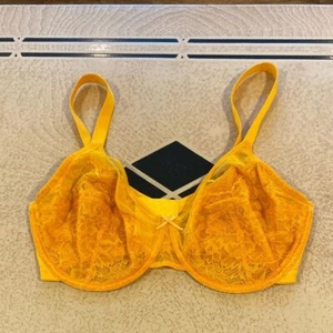 Lace unlined Underwire lace Bra in Vibrant orange size 36 DDD - Picture 1 of 13