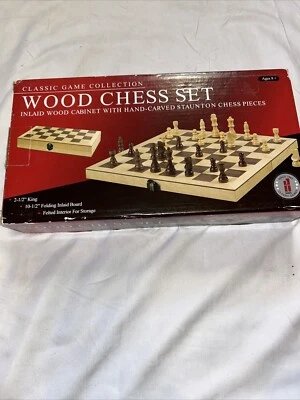 Juego Clásico Colección Juego de Ajedrez Madera con Deluxe Completo 15" Foto 1 de 3