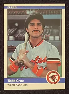 Todd Cruz 1984 MLB Baltimore Orioles Third Baseman Baseballkarte Fleer #3 - Bild 1 von 2