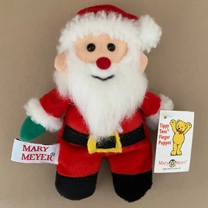Mary Meyer, marioneta de dedo de Papá Noel Tippy Toes de colección, peluche de Papá Noel de 7 pulgadas - Imagen 1 de 6