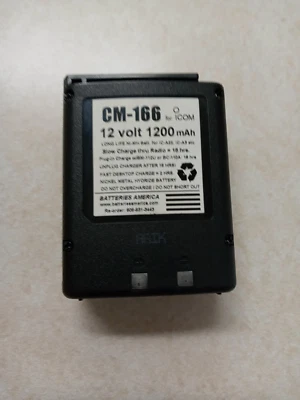 BATERÍAS AMERICA CM-166 AVIACIÓN ICOM BATERÍAS DE RADIO PORTÁTIL - USO MUY LIGERO Foto 1 de 4