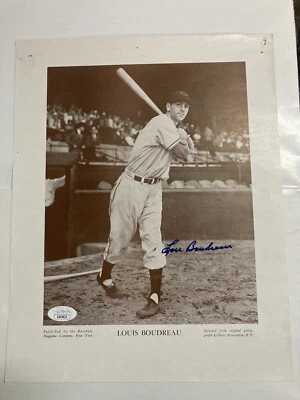 1942 M114 baseball magazine Lou Boudreau Autograph Jsa Certified Rookie Signed - Image 1 of 4