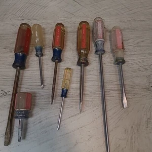 Craftsman EE. UU. Destornillador Philips Estándar De Colección Herramientas Translúcidas Lote de 8 - Imagen 1 de 3
