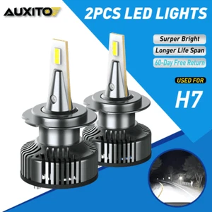 2x Kit de faros bombilla LED H7 haz alto/bajo 24000LM súper brillante 6500K blanco nuevo - Imagen 1 de 11