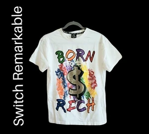 Switch Remarkable Limited Edition Herren T-Shirt Born To Be Rich weiß Gr. M - Bild 1 von 8