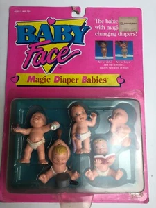Pañal mágico Galoob Baby Face Babies 1991 de colección RARO NUEVO EN CAJA NUEVO (2) - Imagen 1 de 3
