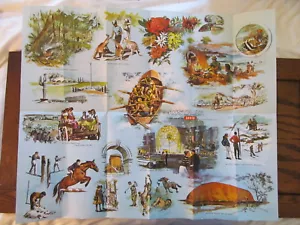 Vintage Color Poster Qantas Airlines 1965 Retro Mid-Century Australia Brochure - Picture 1 of 7