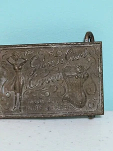 Vintage GIBSON GIRL CORSET, From all major stores BELT BUCKLE Brass - Picture 1 of 12