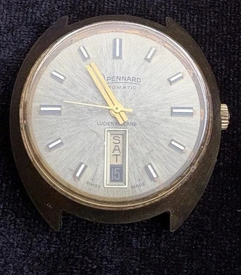 Reloj de sol galvanizado vintage Lucien Piccard Pennard automático para hombre Foto 1 de 4