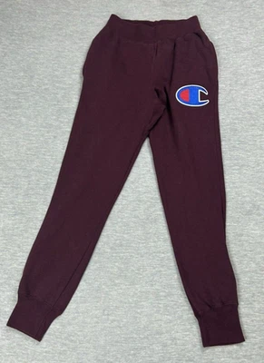 Champion обратного плетения толстовки бегунов женщин маленький бордовый логотип повседневный - Изображение 1 из 4