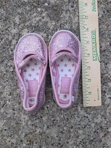 Converse One Star rosa taglia 6 bambino Mary Jane paillettes nuove senza etichette - Foto 1 di 9