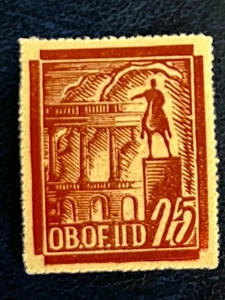 Sello de independencia Woldenberg Oflag IIC / 1944 Polonia campo de prisioneros de guerra / sin usar - Imagen 1 de 2