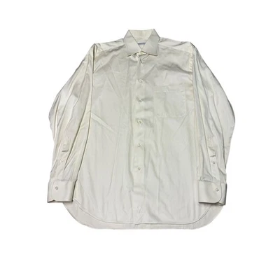 Camisa de vestir Ermenegildo Zegna crema manga larga abotonada para hombre talla 40 15 3/4 Foto 1 de 4