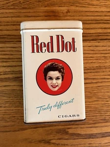 VINTAGE ADVERTISING RED DOT PERFECTOS CIGAR TOBACCO TIN ***NICE*** - Picture 1 of 8