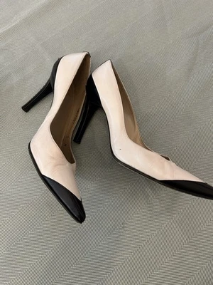 Vintage Heels, Stuart Weitzman Black/White - Image 1 of 4