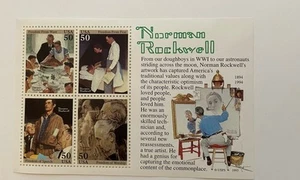 US 2840 a-d @ (1994) 50c - MNH - Norman Rockwell {Sheet of 4} - Picture 1 of 2